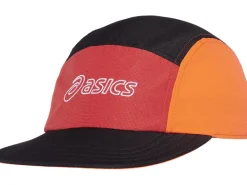 Hardlopen|Hoofddeksels>ASICS 5 PANEL CAP Sunrise Red/True Red/Perf Black
