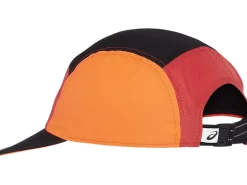 Hardlopen|Hoofddeksels>ASICS 5 PANEL CAP Sunrise Red/True Red/Perf Black