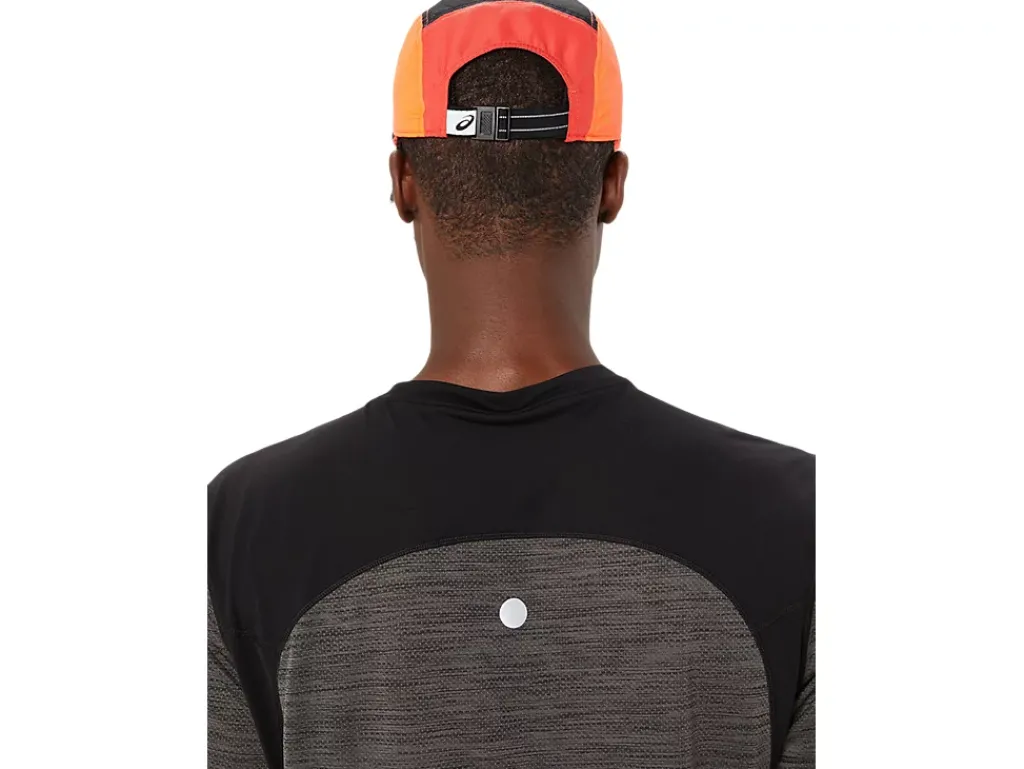 Hardlopen|Hoofddeksels>ASICS 5 PANEL CAP Sunrise Red/True Red/Perf Black