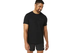 Shirts met korte mouwen|Bovenkleding>ASICS CHEST LOGO SS TEE Performance Black/Graphite Grey