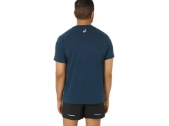 Shirts met korte mouwen|Bovenkleding>ASICS CHEST LOGO SS TEE French Blue/Brilliant White