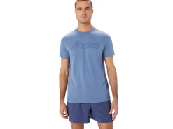 Shirts met korte mouwen|Bovenkleding>ASICS LOGO SS TEE Denim Blue/Thunder Blue