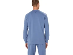 Hoodies en sweatshirts|Shirts met lange mouwen>ASICS SWEATSHIRT Denim Blue/Thunder Blue