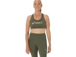 Kleding|Hardlopen>ASICS CORE LOGO BRA Mantle Green/Olive Grey
