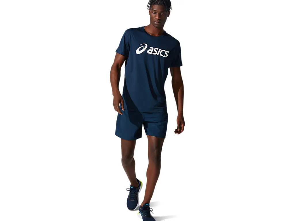 Kleding|Hardlopen>ASICS CORE TOP French Blue/Brilliant White