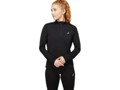 Kleding|Hardlopen>ASICS CORE LS 1/2 ZIP TOP Performance Black
