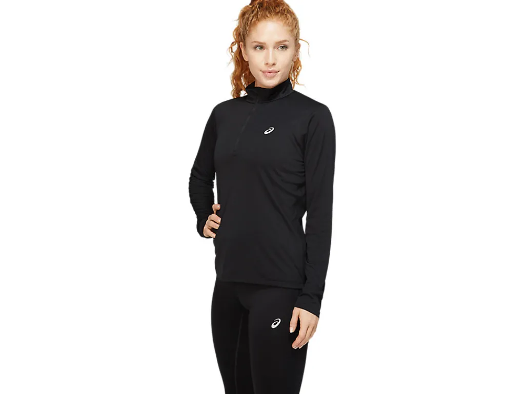 Kleding|Hardlopen>ASICS CORE LS 1/2 ZIP TOP Performance Black