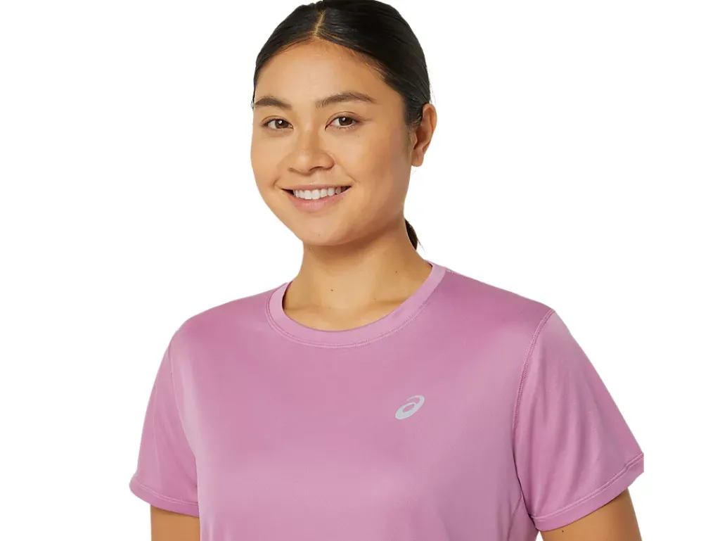 Kleding|Hardlopen>ASICS CORE SS TOP Soft Berry