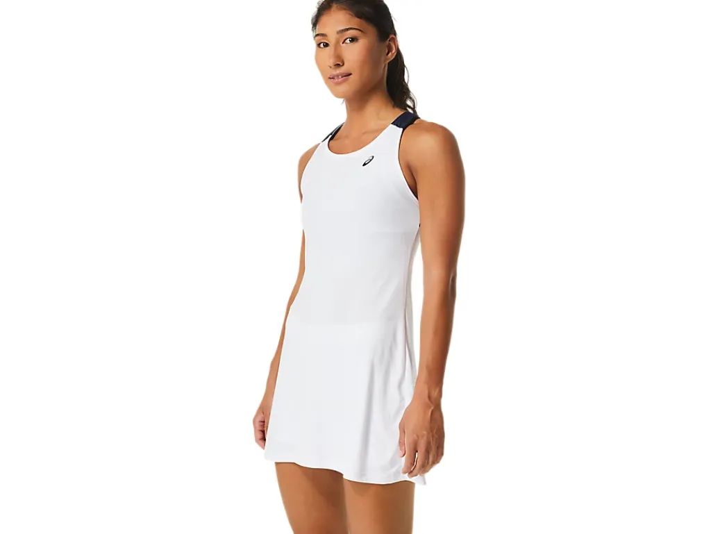 Kleding|Tennis>ASICS COURT DRESS Brilliant White/Midnight