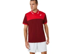 Kleding|Tennis>ASICS COURT POLO SHIRT Beet Juice/Classic Red