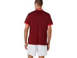 Kleding|Tennis>ASICS COURT POLO SHIRT Beet Juice/Classic Red