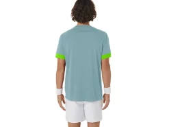 Kleding|Tennis>ASICS COURT SS TOP Teal Tint/Electric Lime