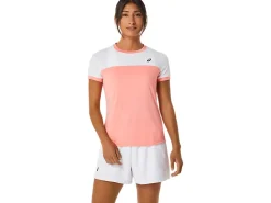 Kleding|Tennis>ASICS COURT SS TOP Guava/Brilliant White