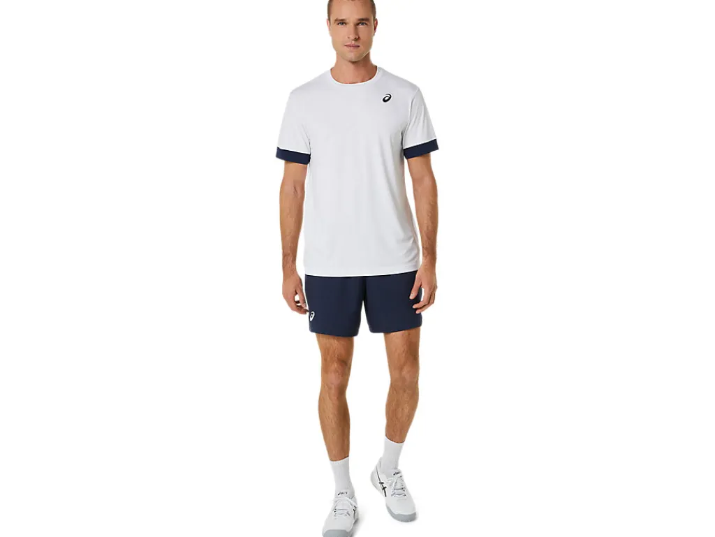 Kleding|Tennis>ASICS COURT SS TOP Brilliant White/Midnight