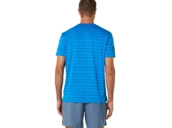 Kleding|Tennis>ASICS COURT STRIPE SS TOP Directoire Blue