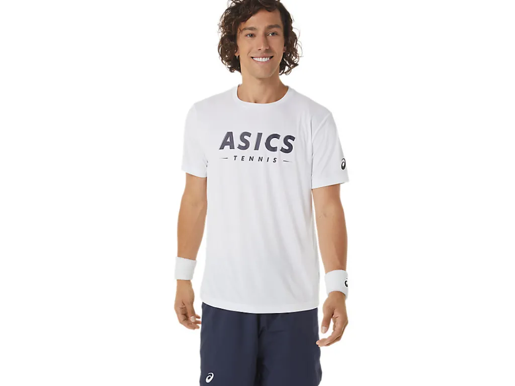Kleding|Tennis>ASICS COURT TENNIS GRAPHIC TEE Brilliant White