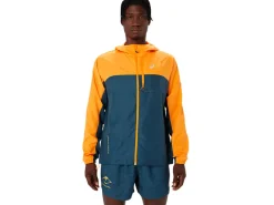 Trail running|Kleding>ASICS FUJITRAIL PACKABLE JACKET Fellow Yellow/Magnetic Blue
