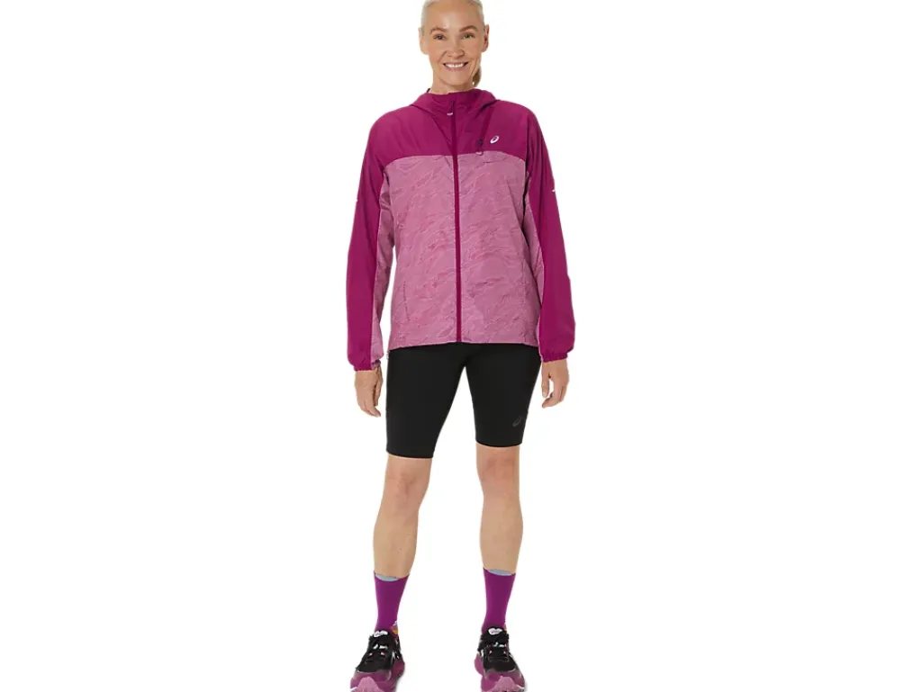 Kleding|Trail running>ASICS FUJITRAIL PACKABLE JACKET Soft Berry/Blackberry