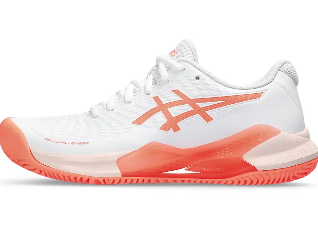 Tennisschoenen|Tennis>ASICS GEL-CHALLENGER 14 CLAY White/Sun Coral