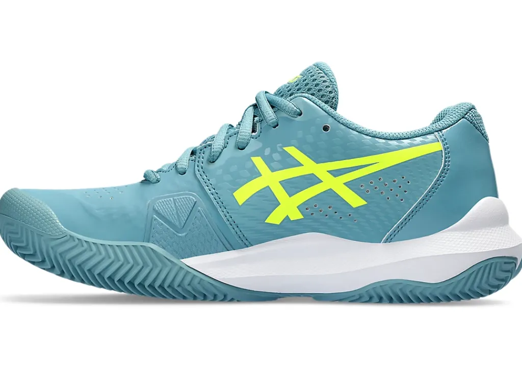 Tennisschoenen|Tennis>ASICS GEL-CHALLENGER 14 CLAY Gris Blue/Safety Yellow