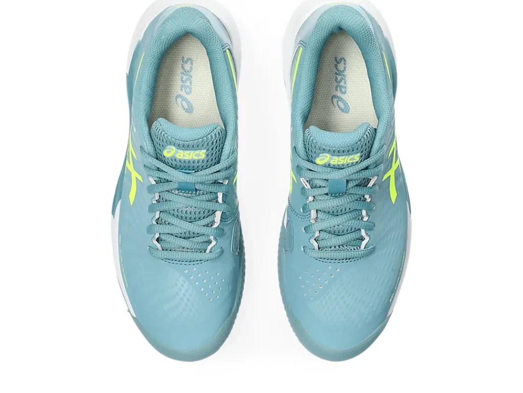 Tennisschoenen|Tennis>ASICS GEL-CHALLENGER 14 CLAY Gris Blue/Safety Yellow