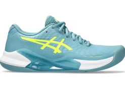 Tennisschoenen|Tennis>ASICS GEL-CHALLENGER 14 INDOOR Gris Blue/Safety Yellow