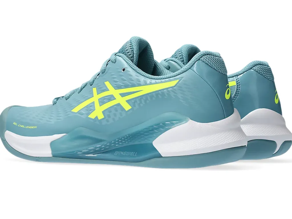 Tennisschoenen|Tennis>ASICS GEL-CHALLENGER 14 INDOOR Gris Blue/Safety Yellow