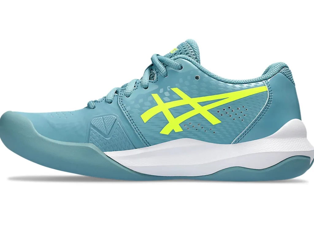 Tennisschoenen|Tennis>ASICS GEL-CHALLENGER 14 INDOOR Gris Blue/Safety Yellow