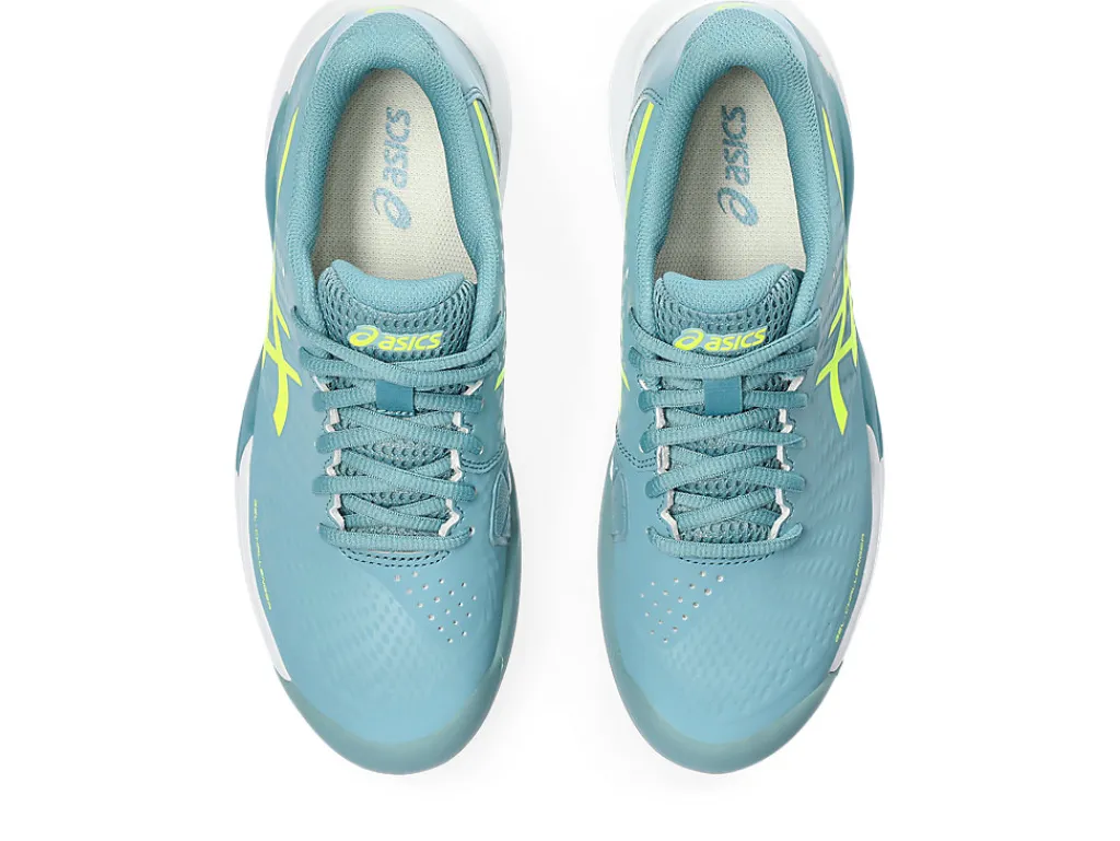 Tennisschoenen|Tennis>ASICS GEL-CHALLENGER 14 INDOOR Gris Blue/Safety Yellow