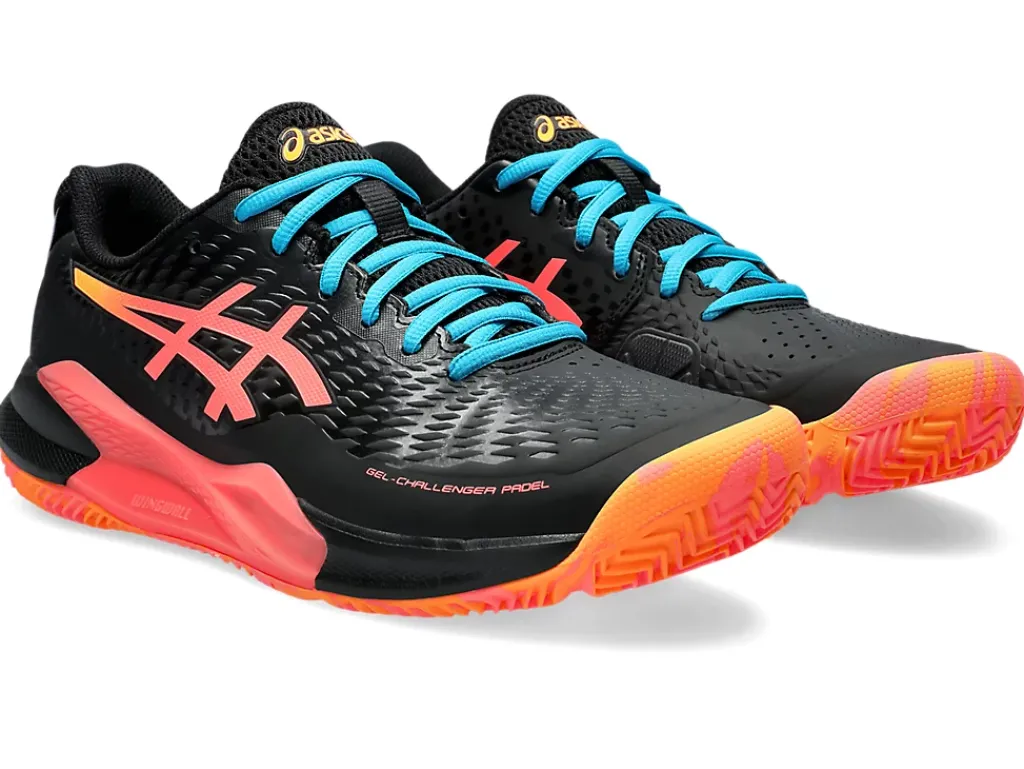 Padel|Padel>ASICS GEL-CHALLENGER 14 PADEL Black/Blazing Coral