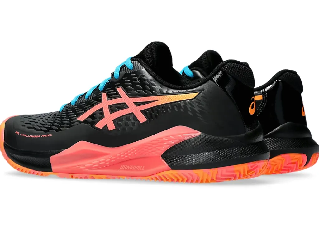 Padel|Padel>ASICS GEL-CHALLENGER 14 PADEL Black/Blazing Coral