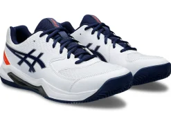 Tennisschoenen|Tennis>ASICS GEL-DEDICATE 8 CLAY White/Blue Expanse