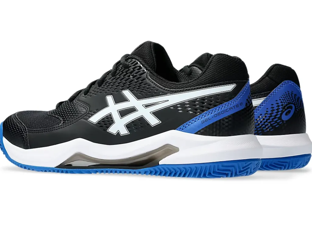 Tennisschoenen|Tennis>ASICS GEL-DEDICATE 8 CLAY Black/Tuna Blue