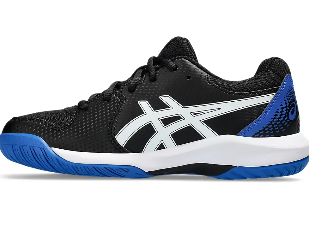 Tennisschoenen|Tennis>ASICS GEL-DEDICATE 8 GS Black/Tuna Blue