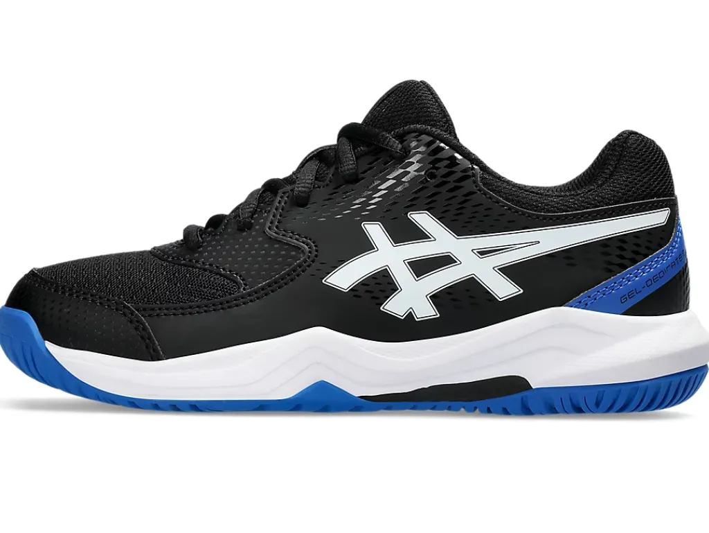 Tennisschoenen|Tennis>ASICS GEL-DEDICATE 8 GS Black/Tuna Blue