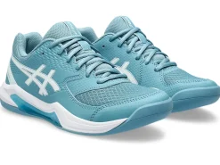 Tennisschoenen|Tennis>ASICS GEL-DEDICATE 8 INDOOR Gris Blue/White
