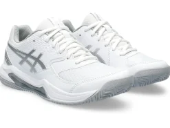 Padel|Padel>ASICS GEL-DEDICATE 8 PADEL White/Pure Silver