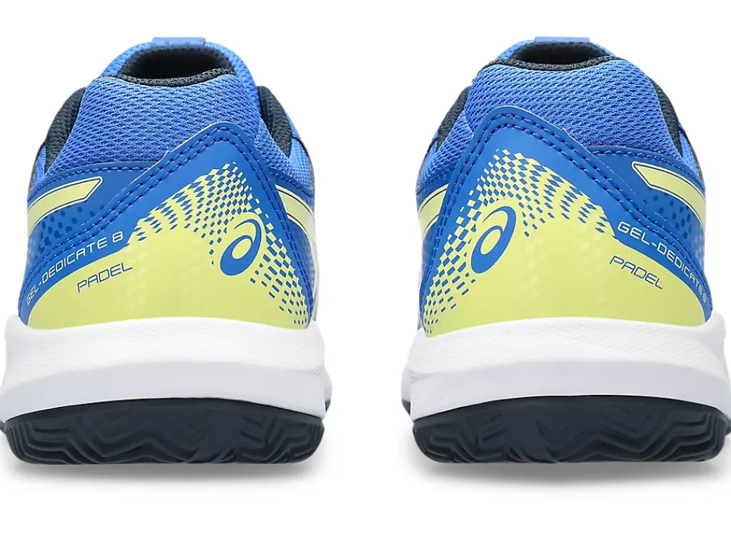 Padel|Andere sporten>ASICS GEL-DEDICATE 8 PADEL GS Illusion Blue/Glow Yellow