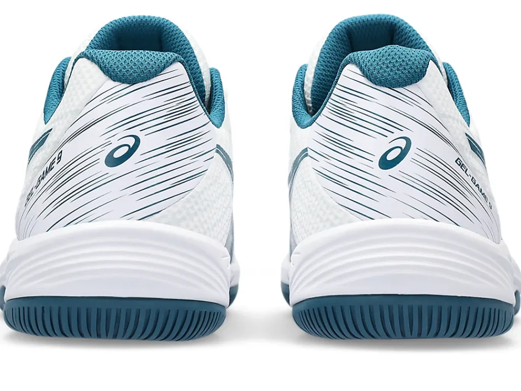 Tennisschoenen|Tennis>ASICS GEL-GAME 9 White/Restful Teal
