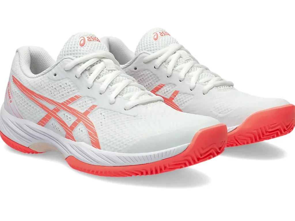 Tennisschoenen|Tennis>ASICS GEL-GAME 9 CLAY/OC White/Sun Coral
