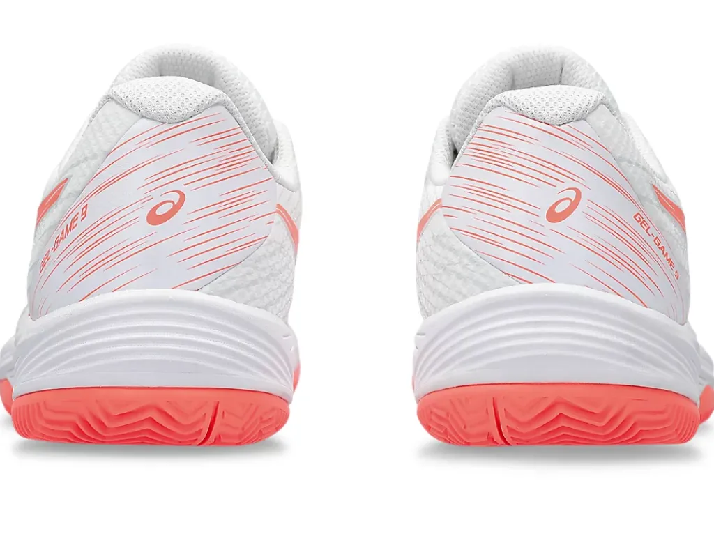 Tennisschoenen|Tennis>ASICS GEL-GAME 9 CLAY/OC White/Sun Coral