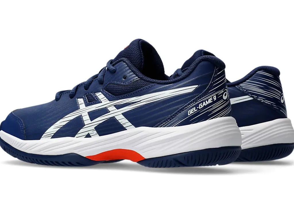 Tennisschoenen|Tennis>ASICS GEL-GAME 9 GS Blue Expanse/White