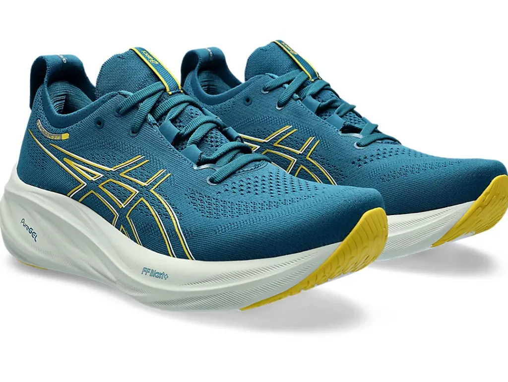 GEL-NIMBUS™|Hardloopschoenen>ASICS GEL-NIMBUS 26 Evening Teal/Light Mustard
