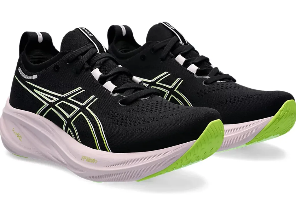 GEL-NIMBUS™|Hardloopschoenen>ASICS GEL-NIMBUS 26 Black/Neon Lime