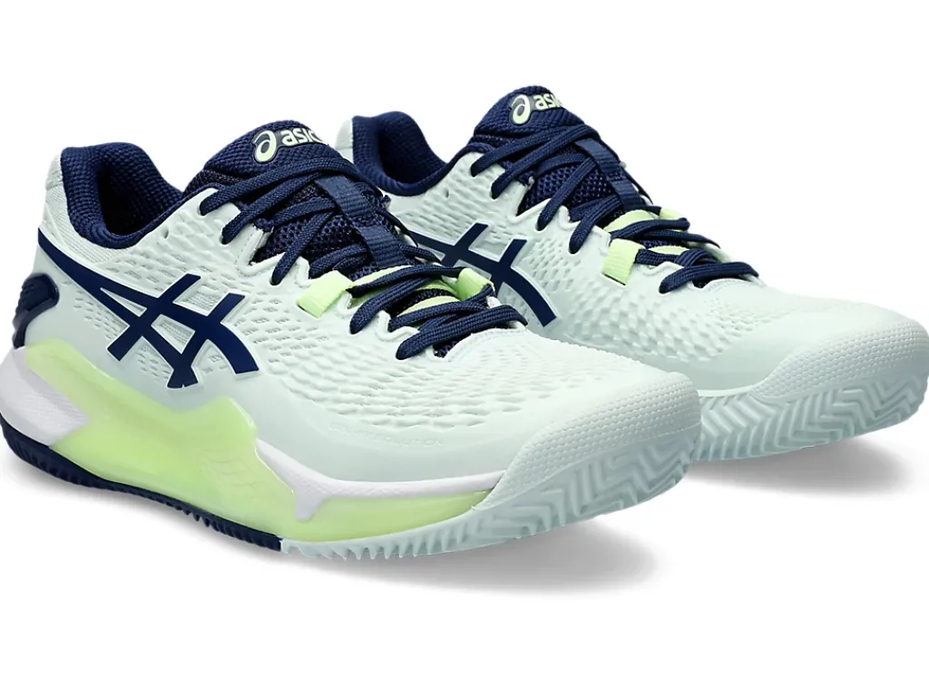 GEL-RESOLUTION™|Tennisschoenen>ASICS GEL-RESOLUTION 9 CLAY Pale Mint/Blue Expanse
