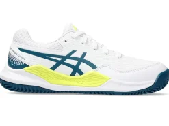 GEL-RESOLUTION™|Tennisschoenen>ASICS GEL-RESOLUTION 9 GS CLAY White/Restful Teal