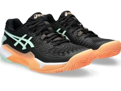 Padel|Padel>ASICS GEL-RESOLUTION 9 PADEL Black/Mint Tint