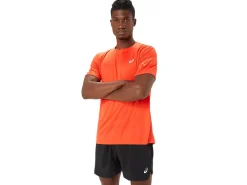Kleding|Hardlopen>ASICS ICON SS TOP True Red/Sunrise Red