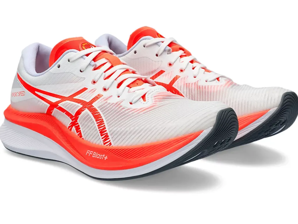 MAGIC SPEED™|Run faster>ASICS MAGIC SPEED 3 White/Sunrise Red