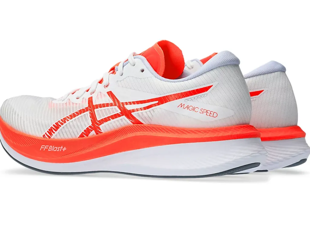 MAGIC SPEED™|Run faster>ASICS MAGIC SPEED 3 White/Sunrise Red